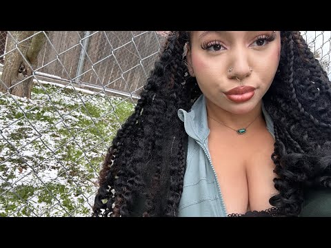 ASMR outside in the snow ❄️