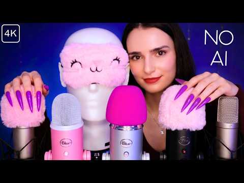 ASMR Mic Scratching 7 MICS at the SAME TIME 😮 ULTRA LONG Nails for DEEP Sleep 😴 No Talking 4K