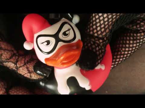 Fantasy GLOVES🔻 black nails , squeeze and tapping RUBBER♥ HARLEY♦ DUCKY💋[[ASMR]]