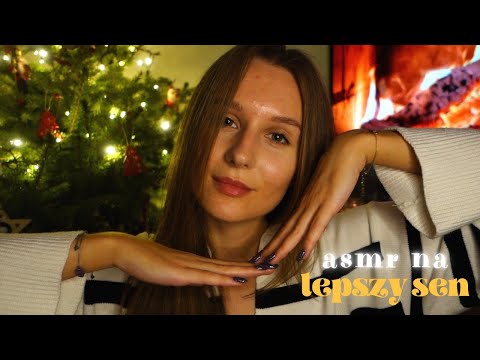 ASMR po polsku 🌙 niezaplanowane wyzwalacze ukołyszą cię do snu 🎄 (relaks przy dźwiękach kominka)