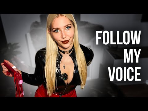 [4K USA ASMR] Latex Dress & Whip Sounds 🖤 Fishnet Stockings Scratching | No Talking