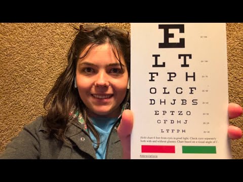 ASMR Eye Test Examination Part one