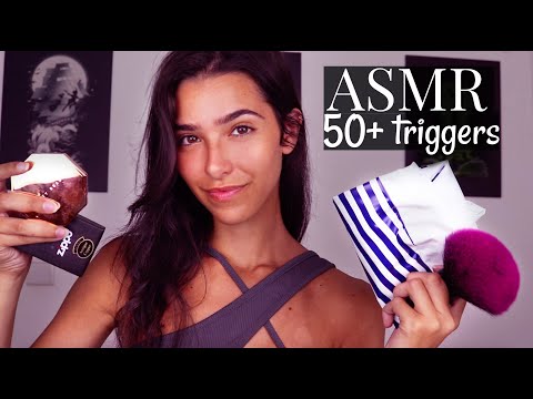 ASMR 50 triggers in 15 minutes 💥(Low light)