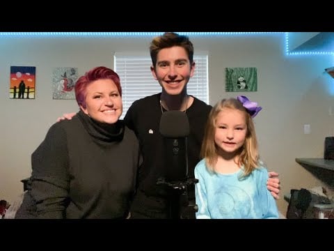 Making ASMR Sounds with my Little Sister and Step Mom