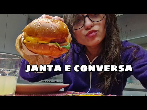 ASMR JANTANDO COM A MINHA IRMÃ🍔✨️
