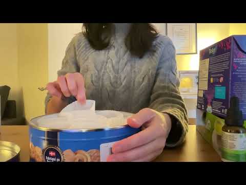 No talking cookie tin ASMR