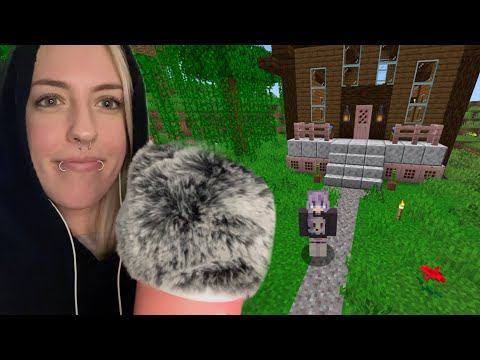ASMR Showing You My Minecraft World ~ ear to ear up close whispers, casual
