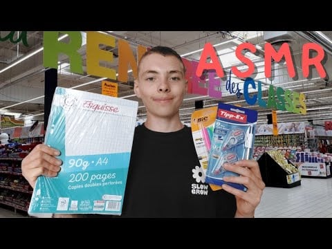 ASMR FR: Roleplay📚tu achètes tes fournitures pour la rentrée📚
