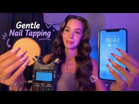 Gentle Nail Tapping 🥰 ASMR That Will Make You Fall Asleep 😴 // tascam