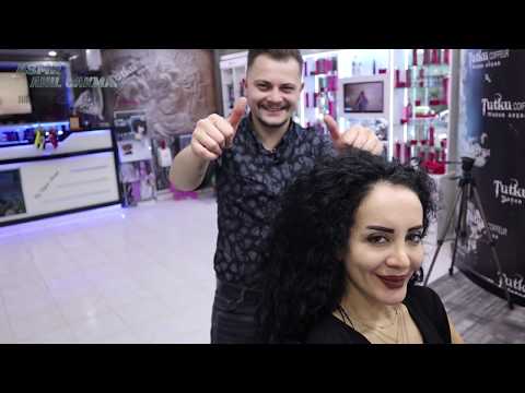 ASMR MASSAGE BARBER | ASMR HEAD MASSAGE to MODEL WOMAN | ASMR SLEEP |  ASMR SCALP MASSAGE | ASMR EAR