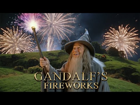 New Year's Countdown 🎆 Gandalf's Fireworks | Lord of the Rings inspired 1 HOUR TIMER