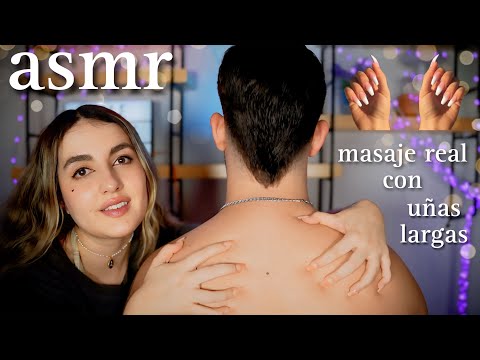 asmr MASAJE Y MIMOS en persona para DORMIR (SCALP MASSAGE) ASMR REAL Ale ASMR :)