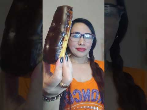LONG CHOCOLATE DONUT #mukbang #everyone #shortsfeed #food #challenge #eating #viral