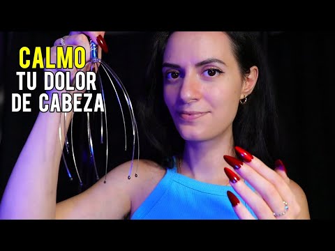 ASMR español PARA ALIVIAR EL DOLOR DE CABEZA (luz baja, atencion personal, mimos)💙