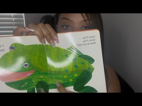 ASMR Gum Chewing + Book Tapping & Whisper Reading