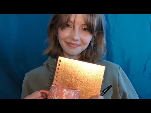 ASMR | Affirmations & Rambling✨🩷 (writing, whispers, tapping)