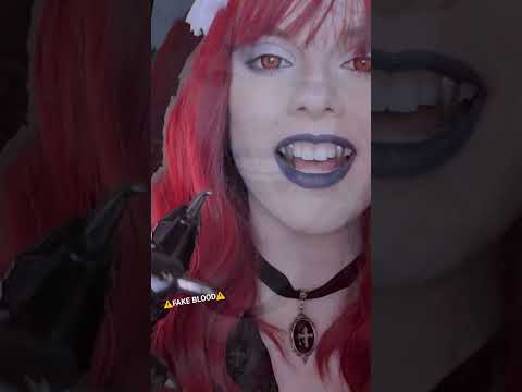 full vid on page #asmr #asmrroleplay #vampire #asmrmouthsounds #asmreating #cosplay #christmas #vamp