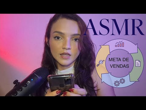 ASMR vendedora simpática quer bater a meta