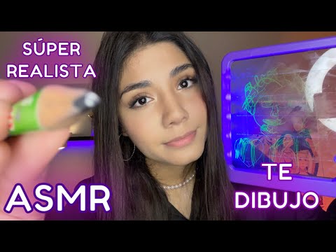 ASMR ESPAÑOL / Te DIBUJO LA CARA (muy REALISTA) + ATENCIÓN PERSONAL + Mouth Sounds