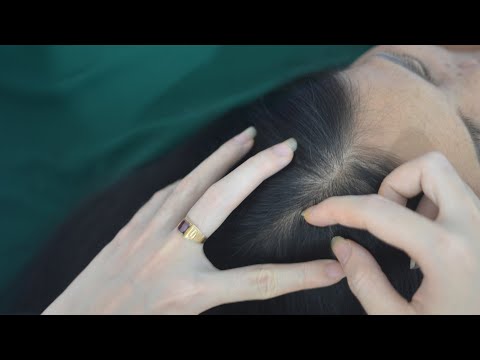 ASMR Head Scratching & Hair Parting, Hair Combing No Talking For Stress Relief