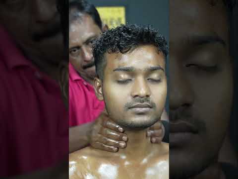 Big Eye Barber Shorts Video | ASMR Head And Neck Massage | Ear Crack | Neck Crack #shorts #asmr