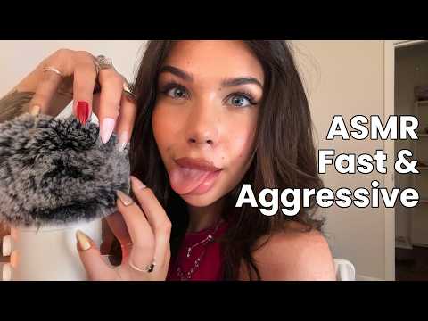 ASMR Fast & Aggressive (tongue, gum chewing, mouth sounds, tapping)