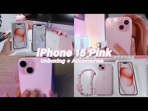 ASMR 아이폰15 핑크 언박싱ㅣiPhone15 Unboxing and Accessories