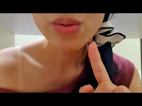 ASMR Kisses & Hand Movement For Sleep 💕 finger fluttering, tongue clicking, camera touching,plucking