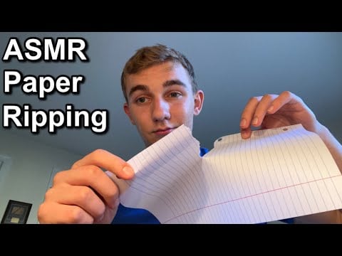 ASMR paper ripping and crinkling sounds.￼