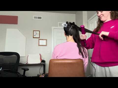 ASMR Hair Play - no talking, hair brushing, hair straightening