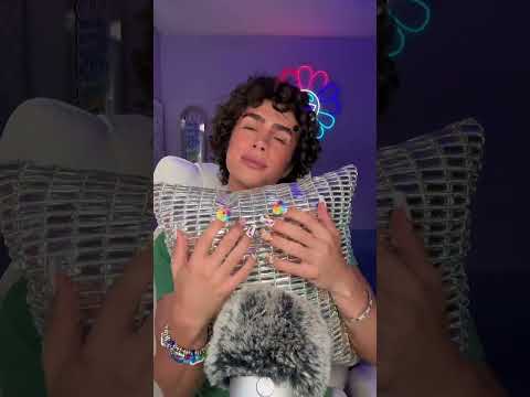ASMR with the most tingliest pillow ever 🪩 #asmr #asmrsounds #satisfying #tingles