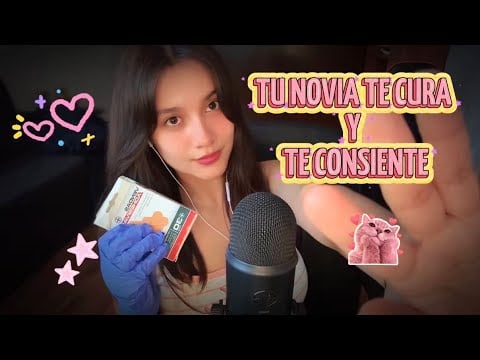 ASMR Roleplay | Soy tu novia ¿me dejas curarte y consentirte esta noche? ♥v♥