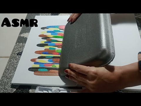 ASMR Fazendo pintura Abstrata 🖌️🎨