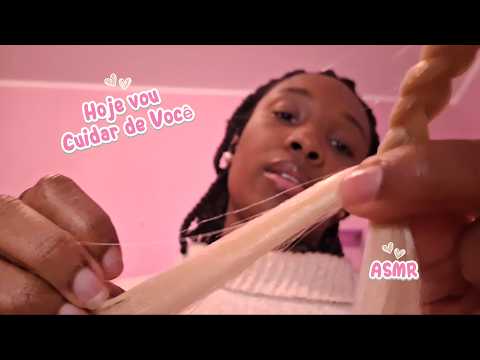 ASMR Aconchegante - Estou aqui para Cuidar do seu EMOCIONAL enquanto mexo no seu cabelo até dormir 🤍