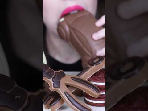 ASMR EDIBLE TOOLS & Chocolate CAR Eating Sounds #asmr #asmrfood