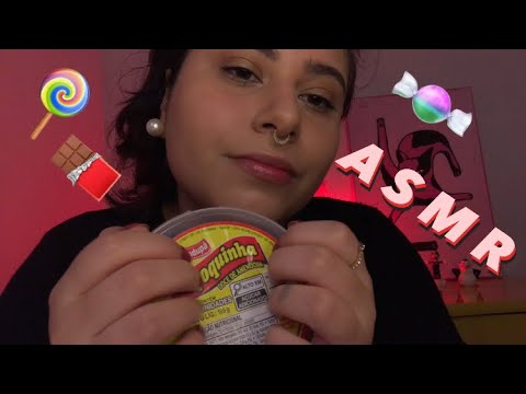 ASMR | COMENDO DOCES DE INFÂNCIA e DESTRUINDO TAMBÉM 🍭🍬🍫