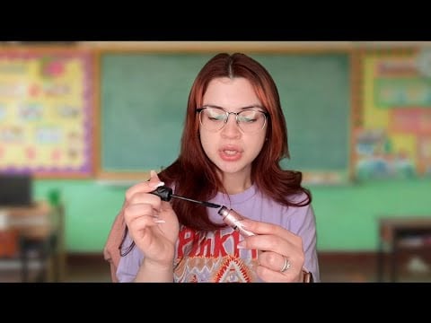 ASMR doing the teachers makeup to see her crush 🤫