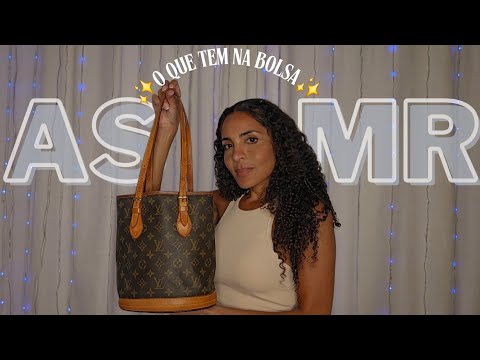 🔴ASMR ,O QUE TEM NA MINHA BOLSA 👛, arrumando a bolsa + sussurros e Tapping