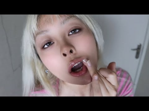 ASMR lip oil painting x lip rubbing(spit paints) in 5mins