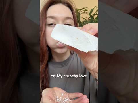 BIG BITE CHALK ASMR 🤍 https://t.me/mycrunchylove