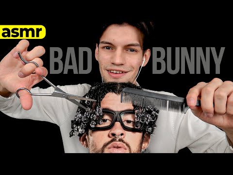 ASMR CORTE DE PELO a BAD BUNNY Roleplay - asmr haircut - ASMR Español - mol asmr