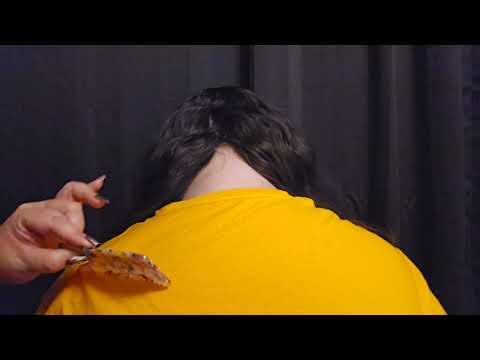 💖 ASMR Head Massage w/ Hair Parting,  Combing & Jade Stick 💖