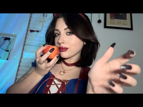 Snow White Comforts You By Scratching Your Face| ASMR 🍎💙*face tracing* *counting freckles*