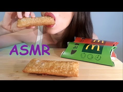 ASMR | Eating Mc Donald's Hot Apple And Raspberry Pie  | No Talking | Lady M. ASMR