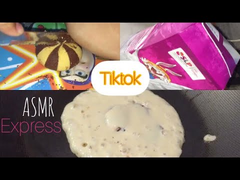 ASMR INTENSO HOTCAKES DE GALLETA RECETA SABROSA ESTILO TIKTOK