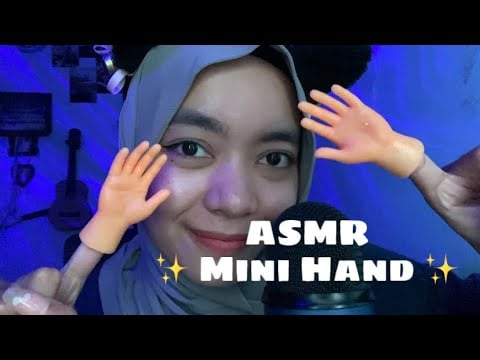 ASMR Mini Hand with Beautiful Glitter ✨🤏🏻 [MouthSound, Handmovement]
