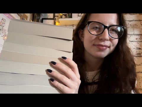 ASMR - Relaxing Book Haul 📚💕 (book tok, tapping, whisper rambles)