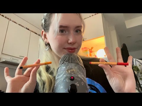 lofi asmr! [subtitled] drawing and colouring your face! mouth sound! personal attention roleplay!