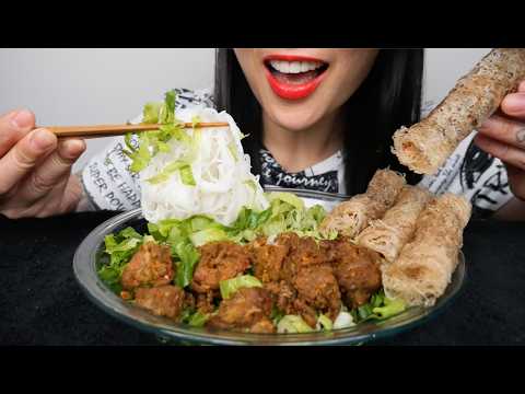 VIETNAMESE NOODLES + GRILLED PORK (ASMR EATING SOUDNS) NO TALKING | SAS-ASMR