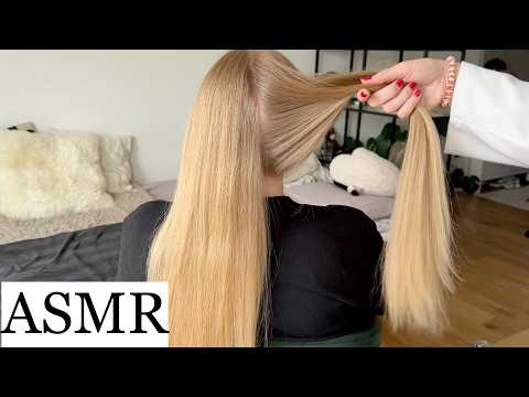 ASMR | Cozy Hair Play Session With My Friend (styling, braiding, brushing, spraying, no talking)